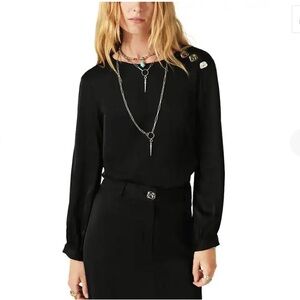 NWT BA&SH Jenny Open Back Blouse